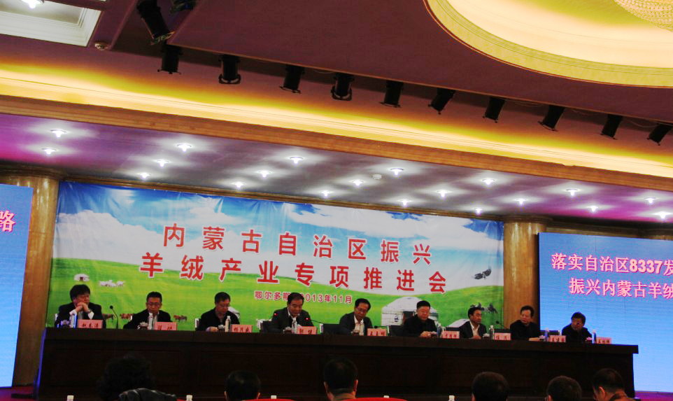 內(nèi)蒙古自治區(qū)振興羊絨產(chǎn)業(yè)專項(xiàng)推進(jìn)會(huì)在鄂爾多斯市隆重召開(kāi)